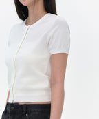 MUSINSA STANDARD WOMAN MUSINSA STANDARD WOMAN Women's Essential Round Neck Short Sleeve Cardigan [Size M]