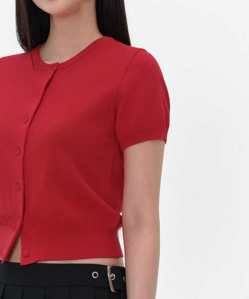 MUSINSA STANDARD WOMAN MUSINSA STANDARD WOMAN Women's Essential Round Neck Short Sleeve Cardigan (Size M)