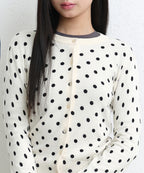 MUSINSA STANDARD WOMAN MUSINSA STANDARD WOMAN Women's Polka Dot Round Neck Cardigan [Size]