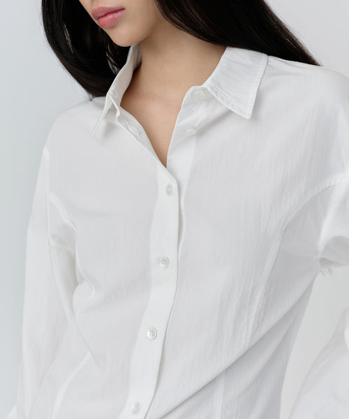 MUSINSA STANDARD WOMAN MUSINSA STANDARD WOMAN Women's RN Cinched Shirt (White)