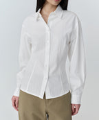 MUSINSA STANDARD WOMAN MUSINSA STANDARD WOMAN Women's RN Cinched Shirt (White)