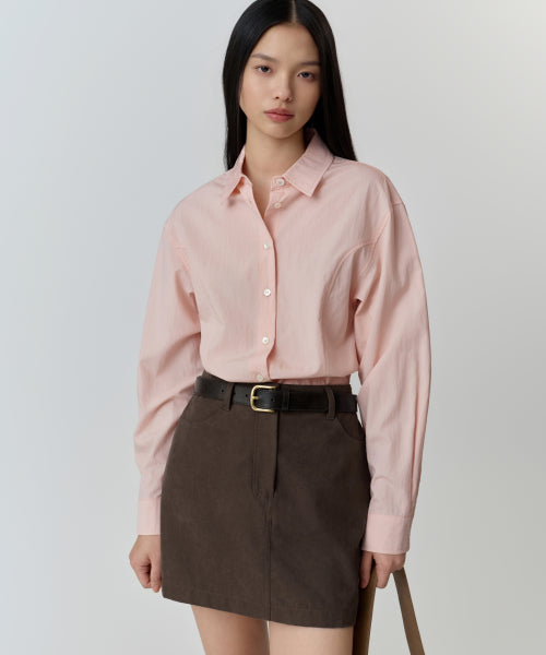 MUSINSA STANDARD WOMAN MUSINSA STANDARD WOMAN Women's RN Cinched Shirt [Rose Water]