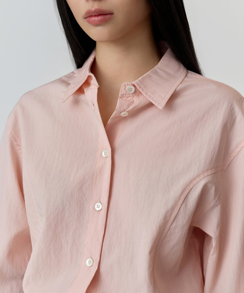 MUSINSA STANDARD WOMAN MUSINSA STANDARD WOMAN Women's RN Cinched Shirt [Rose Water]