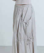 MUSINSA STANDARD WOMAN MUSINSA STANDARD WOMAN Women's Nylon Ruched Long Skirt (Size M)
