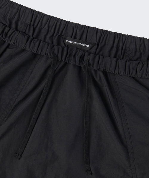MUSINSA STANDARD WOMAN MUSINSA STANDARD WOMAN Women's Nylon Ruched Long Skirt [Black]