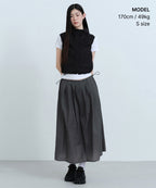 MUSINSA STANDARD WOMAN MUSINSA STANDARD WOMAN Women's Sheer Nylon Pleated Long Skirt [Gray]