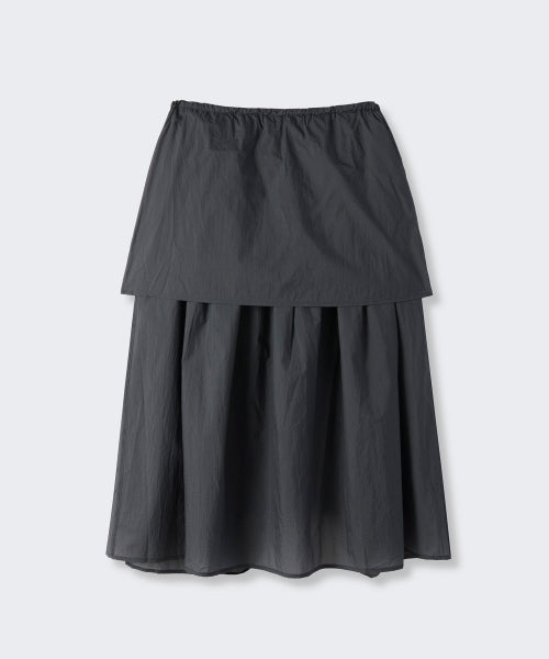 MUSINSA STANDARD WOMAN MUSINSA STANDARD WOMAN Women's Sheer Nylon Pleated Long Skirt [Gray]