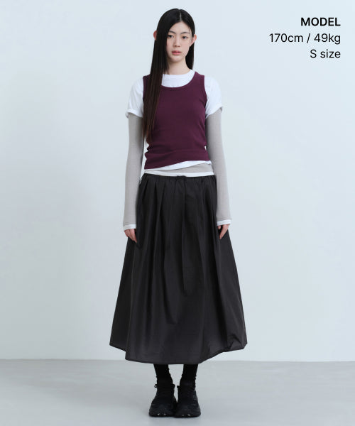 MUSINSA STANDARD WOMAN MUSINSA STANDARD WOMAN Women's Sheer Nylon Pleated Long Skirt [Size]