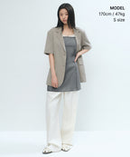MUSINSA STANDARD WOMAN MUSINSA STANDARD WOMAN Sheer Mini Dress gray