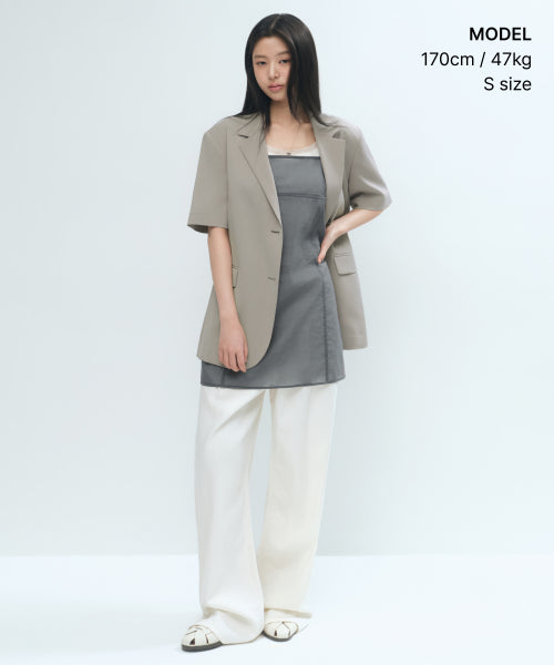MUSINSA STANDARD WOMAN MUSINSA STANDARD WOMAN Sheer Mini Dress gray