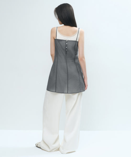 MUSINSA STANDARD WOMAN MUSINSA STANDARD WOMAN Sheer Mini Dress gray