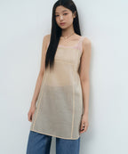 MUSINSA STANDARD WOMAN MUSINSA STANDARD WOMAN Women's Sheer Mini Dress [Peach]