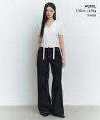 MUSINSA STANDARD WOMAN MUSINSA STANDARD WOMAN Women's puff sleeve tie blouse (white)