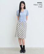 MUSINSA STANDARD WOMAN MUSINSA STANDARD WOMAN Women's Puff Sleeve Tie Blouse [Pale Blue]