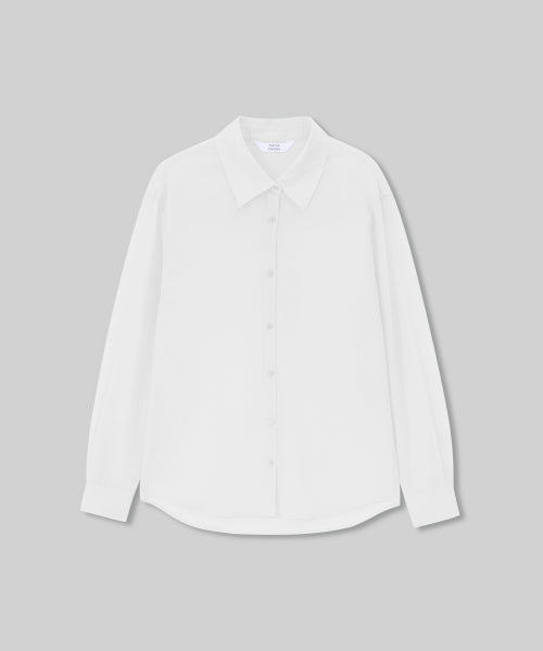 MUSINSA STANDARD WOMAN MUSINSA STANDARD WOMAN Relaxed Sheer Shirt White