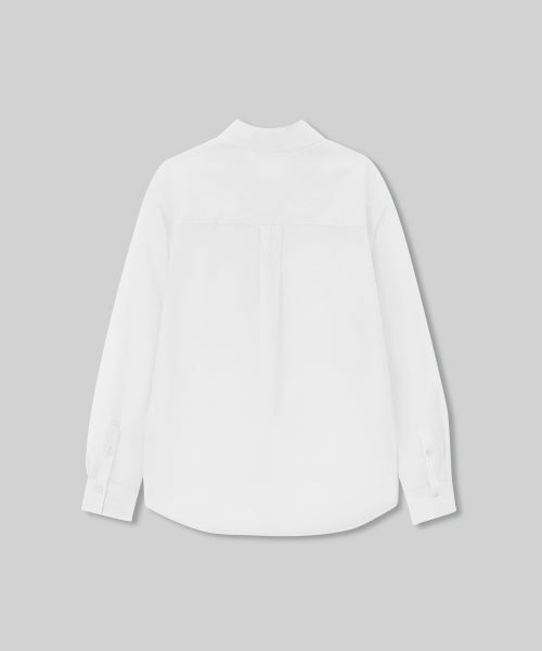 MUSINSA STANDARD WOMAN MUSINSA STANDARD WOMAN Relaxed Sheer Shirt White