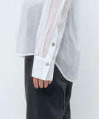 MUSINSA STANDARD WOMAN MUSINSA STANDARD WOMAN Relaxed Sheer Shirt White