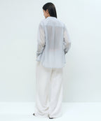 MUSINSA STANDARD WOMAN MUSINSA STANDARD WOMAN Relaxed Sheer Shirt Light Blue