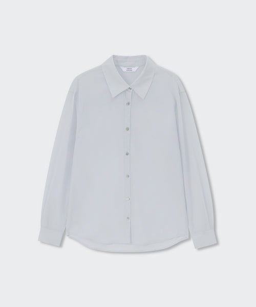 MUSINSA STANDARD WOMAN MUSINSA STANDARD WOMAN Relaxed Sheer Shirt Light Blue