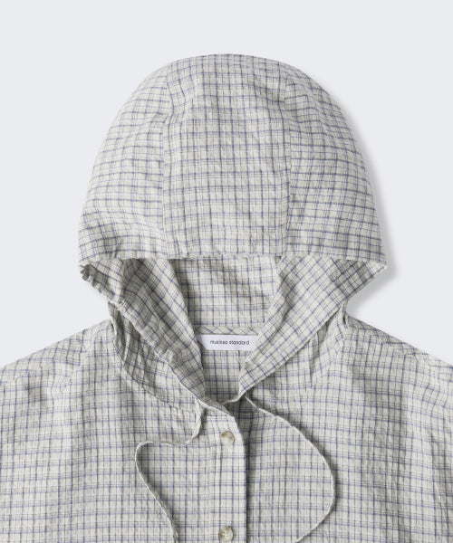 MUSINSA STANDARD WOMAN MUSINSA STANDARD WOMAN Women's Check Hooded Shirt Jacket [Light Beige]