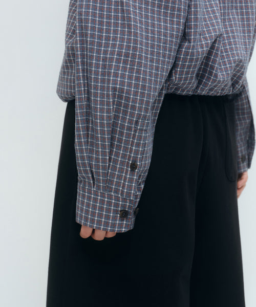 MUSINSA STANDARD WOMAN MUSINSA STANDARD WOMAN Women's Check Hooded Shirt Jacket [Dusty Blue]