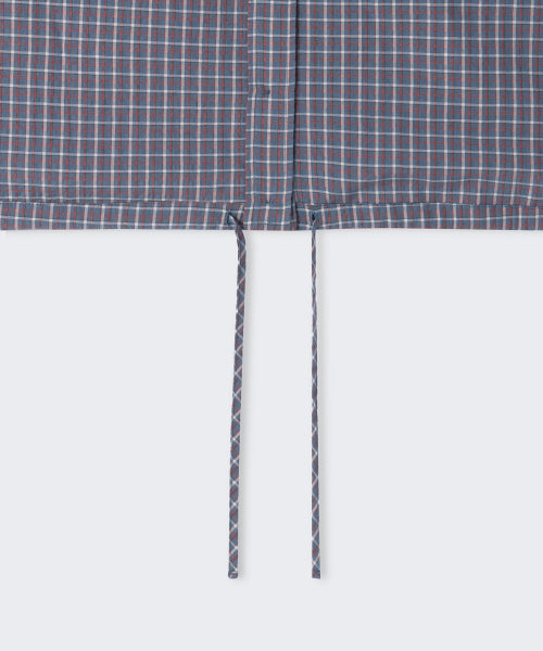 MUSINSA STANDARD WOMAN MUSINSA STANDARD WOMAN Women's Check Hooded Shirt Jacket [Dusty Blue]