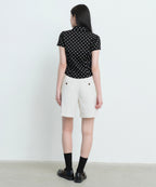 MUSINSA STANDARD WOMAN MUSINSA STANDARD WOMAN Women's Polka Dot Cap Sleeve Shirt (Black)