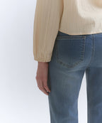 MUSINSA STANDARD WOMAN MUSINSA STANDARD WOMAN Women's Vertical Textured Cotton Pintuck Blouse [Butter]