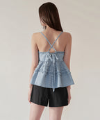 MUSINSA STANDARD WOMAN MUSINSA STANDARD WOMAN Women's Check Frill Sleeveless Top (Size)