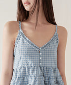 MUSINSA STANDARD WOMAN MUSINSA STANDARD WOMAN Women's Check Frill Sleeveless Top (Size)