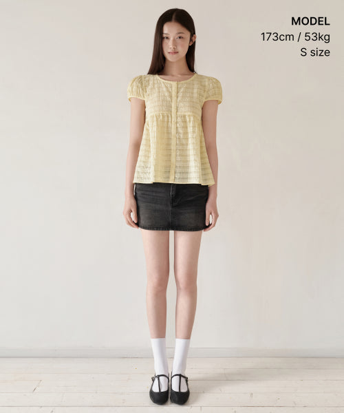 MUSINSA STANDARD WOMAN MUSINSA STANDARD WOMAN Babydoll Blouse Lemon