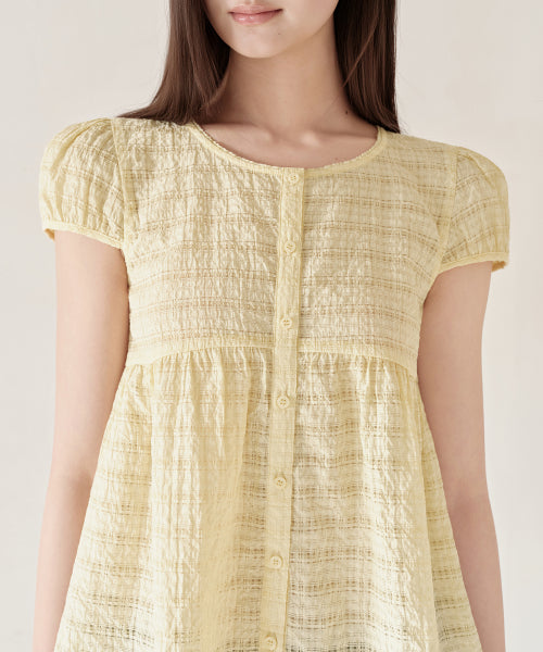 MUSINSA STANDARD WOMAN MUSINSA STANDARD WOMAN Babydoll Blouse Lemon