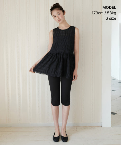 MUSINSA STANDARD WOMAN MUSINSA STANDARD WOMAN Women's Sheer Smoking Sleeveless Tunic [Black]