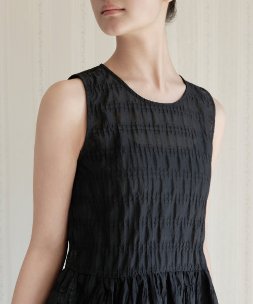 MUSINSA STANDARD WOMAN MUSINSA STANDARD WOMAN Women's Sheer Smoking Sleeveless Tunic [Black]