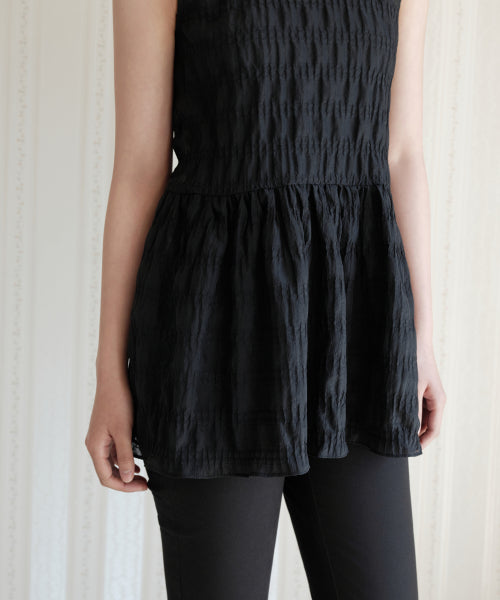 MUSINSA STANDARD WOMAN MUSINSA STANDARD WOMAN Women's Sheer Smoking Sleeveless Tunic [Black]
