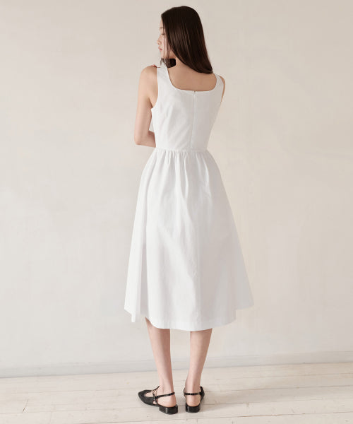 MUSINSA STANDARD WOMAN MUSINSA STANDARD WOMAN Women's Poplin Sleeveless Long Dress [White]