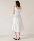MUSINSA STANDARD WOMAN MUSINSA STANDARD WOMAN Women's Poplin Sleeveless Long Dress [White]