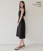 MUSINSA STANDARD WOMAN MUSINSA STANDARD WOMAN Women's Poplin Sleeveless Long Dress (Black)