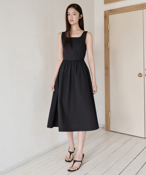 MUSINSA STANDARD WOMAN MUSINSA STANDARD WOMAN Women's Poplin Sleeveless Long Dress (Black)