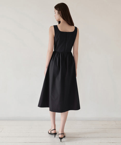 MUSINSA STANDARD WOMAN MUSINSA STANDARD WOMAN Women's Poplin Sleeveless Long Dress (Black)