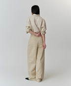MUSINSA STANDARD WOMAN MUSINSA STANDARD WOMAN Women's Cotton Extra Wide Pants (Light Beige)