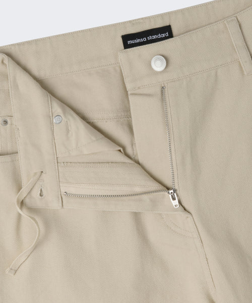 MUSINSA STANDARD WOMAN MUSINSA STANDARD WOMAN Women's Cotton Extra Wide Pants (Light Beige)
