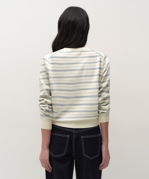 MUSINSA STANDARD WOMAN MUSINSA STANDARD WOMAN Women's Multi-Stripe Crew Neck Knit [Cream]