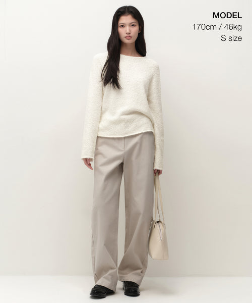 MUSINSA STANDARD WOMAN MUSINSA STANDARD WOMAN Women's Fluffy Boat Neck Knit [Size]