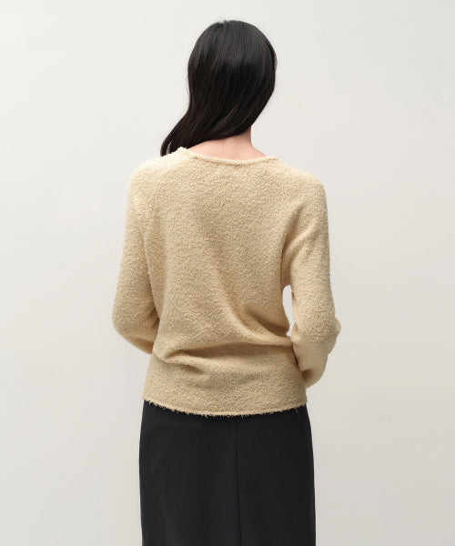 MUSINSA STANDARD WOMAN MUSINSA STANDARD WOMAN Women's Fluffy Boat Neck Knit Light Beige
