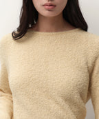 MUSINSA STANDARD WOMAN MUSINSA STANDARD WOMAN Women's Fluffy Boat Neck Knit Light Beige