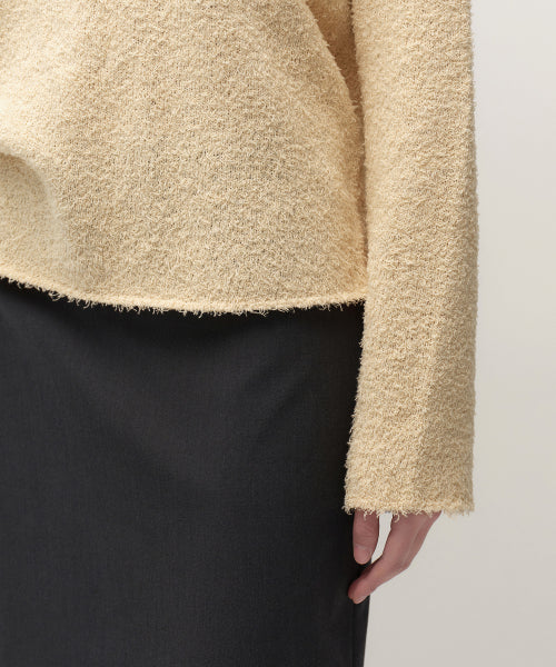 MUSINSA STANDARD WOMAN MUSINSA STANDARD WOMAN Women's Fluffy Boat Neck Knit Light Beige