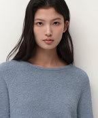 MUSINSA STANDARD WOMAN MUSINSA STANDARD WOMAN Women's Fluffy Boat Neck Knit [Sky Blue]