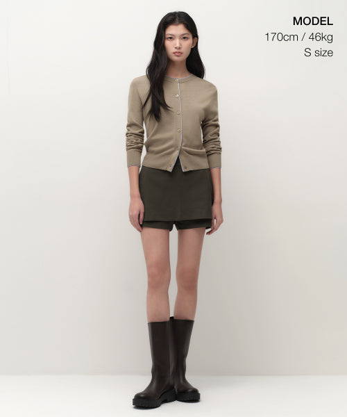 MUSINSA STANDARD WOMAN MUSINSA STANDARD WOMAN Cardigan Layered Round Neck [Size]