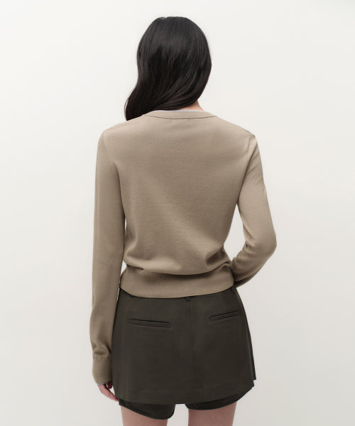 MUSINSA STANDARD WOMAN MUSINSA STANDARD WOMAN Cardigan Layered Round Neck [Size]